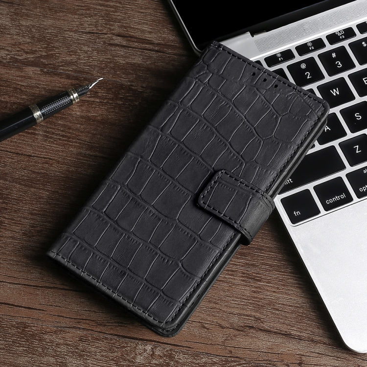 Para Huawei nova Y90 4G Skin Feel Cocodrilo Cierre magnético Funda de cuero para teléfono (Negro)