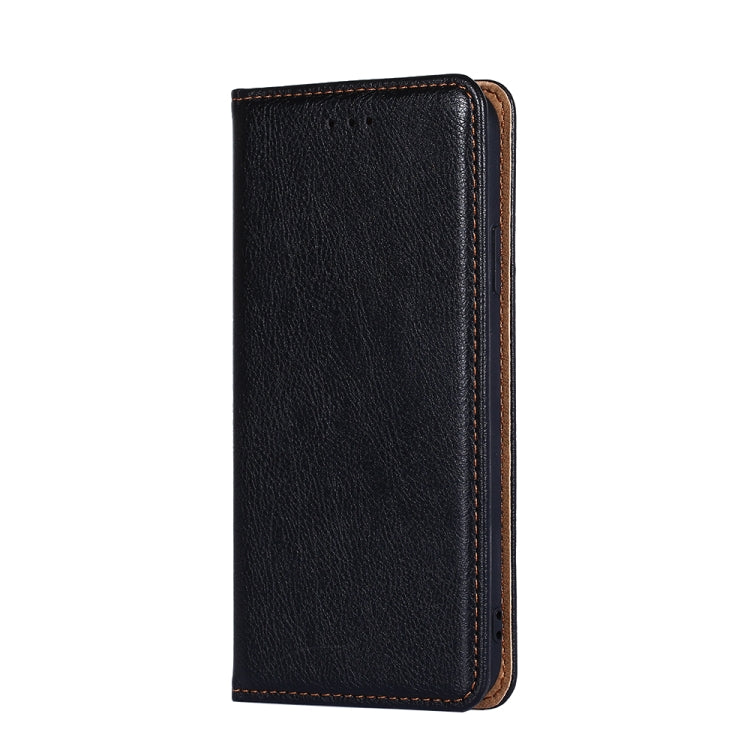 Para Huawei nova Y90 4G Estuche para teléfono de cuero magnético de color sólido con aceite brillante (negro)