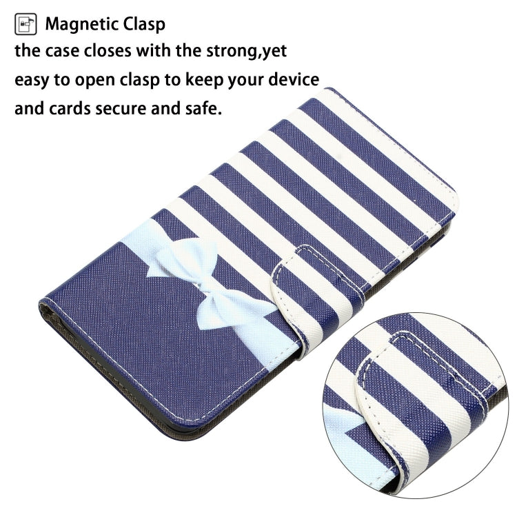 Para Samsung Galaxy A03s Funda de teléfono de cuero con dibujo coloreado (nudo de lazo)