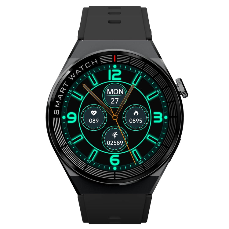 Reloj inteligente Gw69 Plus compatible llamadas Bt frecuencia cardíaca presión arterial oxígeno en sangre (Negro)