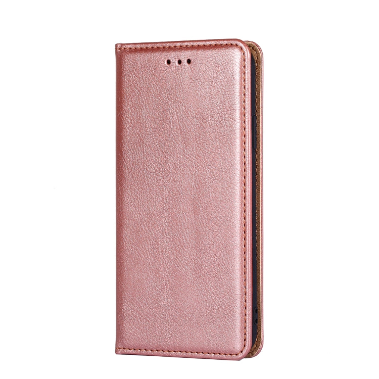 Caja de Teléfono de Cuero Magnético para Motorola Edge 30 Neo (Oro Rosa)