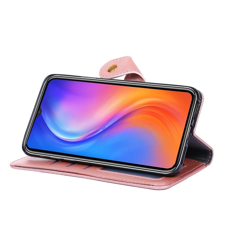 Funda de Cuero con Tapa y Cremallera para Huawei Mate 50 (Oro Rosa)