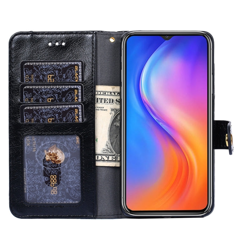 Funda de Cuero con Tapa y Cremallera para Huawei Mate 50 Pro (Negro)