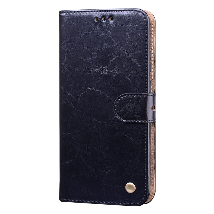 Caja de teléfono para Samsung Galaxy A73 5G de cuero con textura de cera de aceite (Negro)