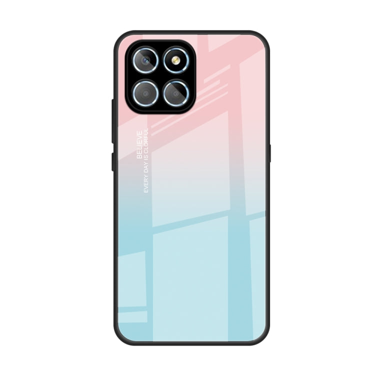 For Honor 8X 5G Caja de teléfono de vidrio pintado colorido (cielo azul)