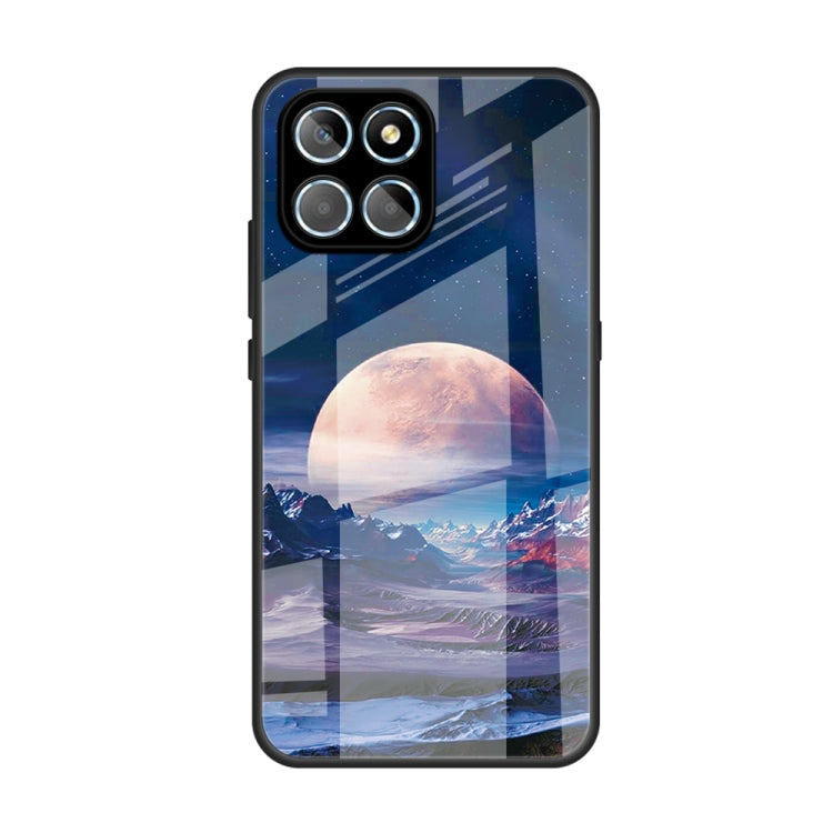 For Honor 8X 5G Caja de teléfono de vidrio pintado colorido (Moon Hill)