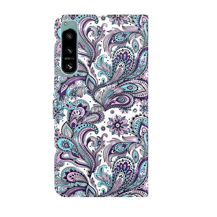 Funda para Sony Xperia 5 IV TPU 3D con Patrón de Pintura y PU (Remolino)