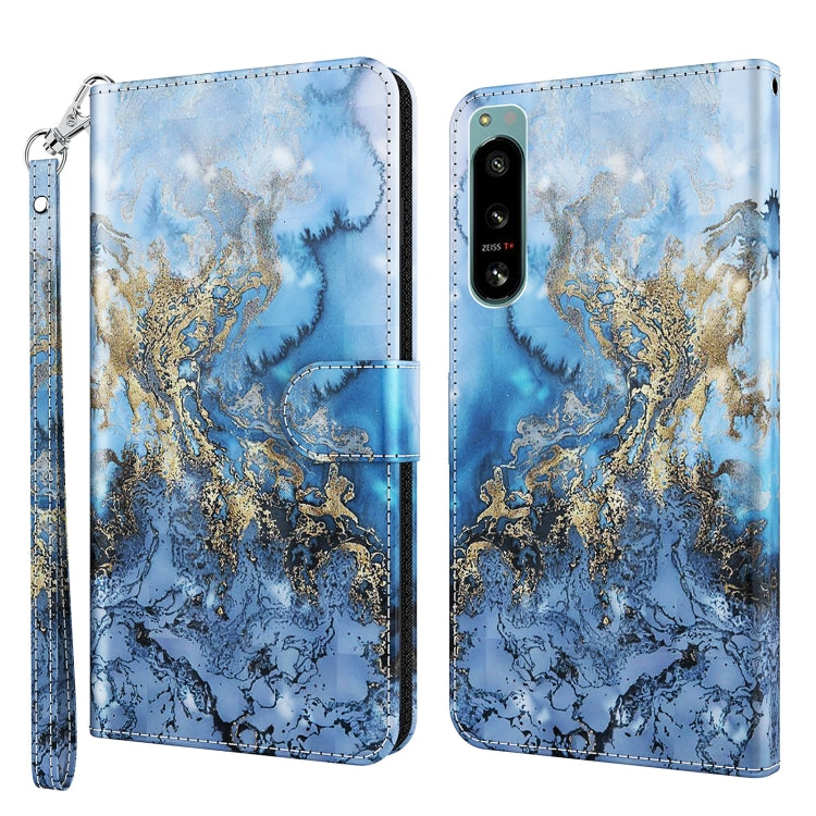 Funda para Sony Xperia 5 IV TPU 3D Patrón de Pintura + PU (Vía Láctea)