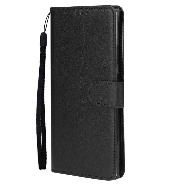 Estuche de Cuero para Infinix Note 11 Pro con Tapa Horizontal y Tres Ranuras para Tarjetas (Negro)