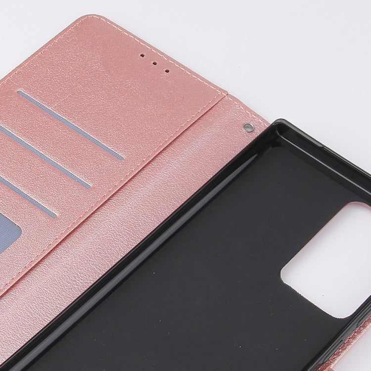 Estuche de Cuero para Infinix Note 10 Pro con Tapa Horizontal y 3 Ranuras para Tarjetas (Azul Marino)