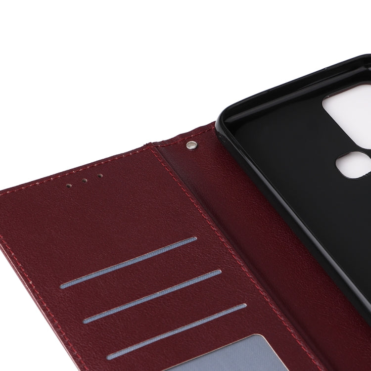 Estuche de Cuero para Infinix Hot 10S con Tapa Horizontal y Tres Ranuras para Tarjetas (Oro Rosa)