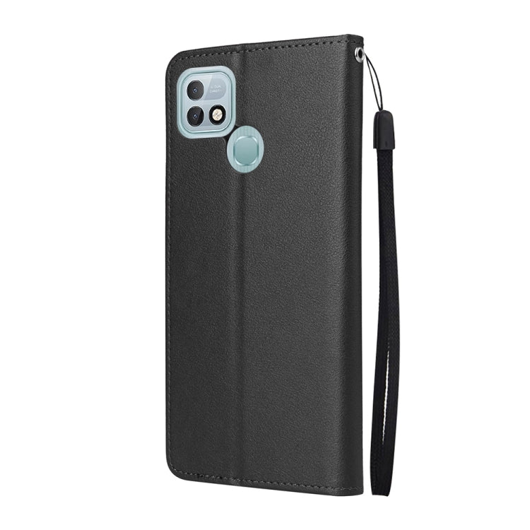 Estuche de Cuero para Infinix Hot 10I con Tapa Horizontal y 3 Ranuras para Tarjetas (Negro)