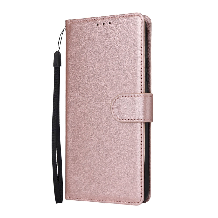 Estuche de Cuero para Infinix Hot 10I con Tapa Horizontal y 3 Ranuras para Tarjetas (Oro Rosa)