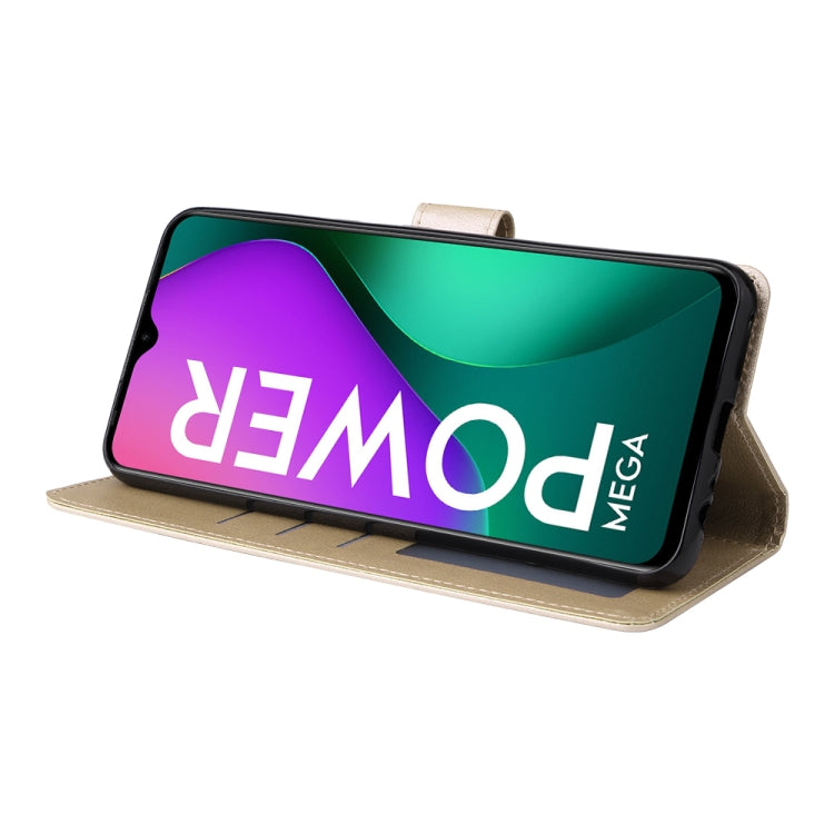 Estuche de Cuero para Infinix Smart 5 con Tapa Horizontal y 3 Ranuras para Tarjetas (Oro)