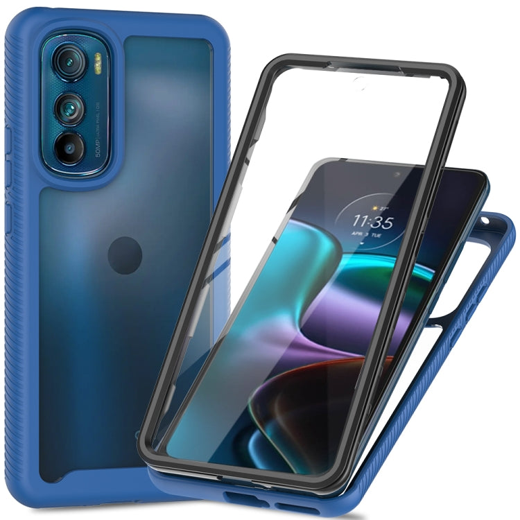 Estuche híbrido a prueba de golpes para Motorola Moto Edge 30 Starry Sky (Azul Real)