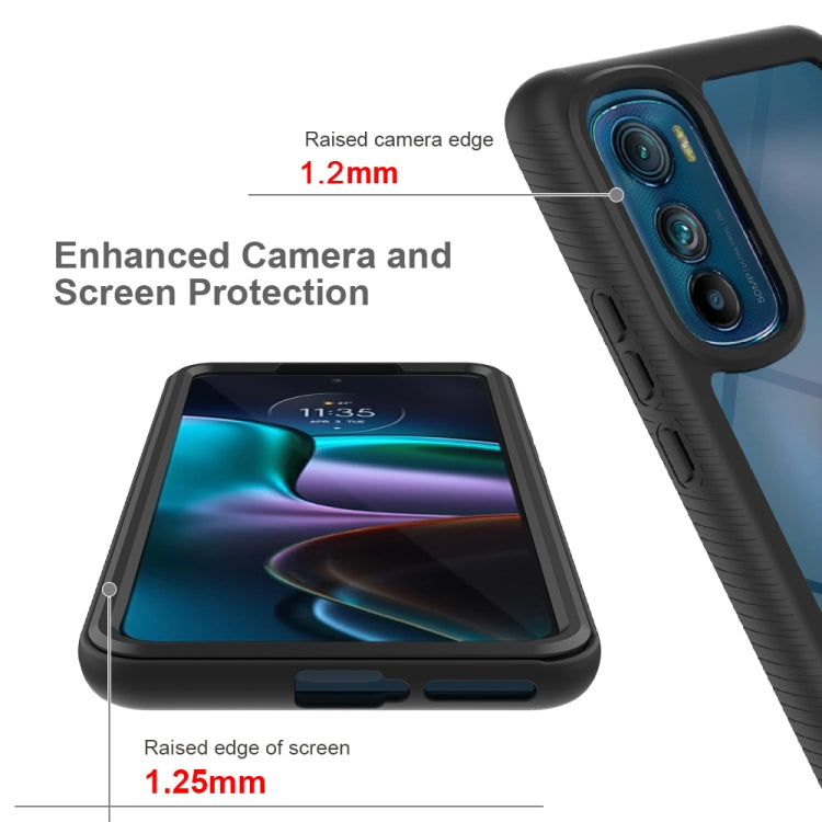 Estuche híbrido a prueba de golpes para Motorola Moto Edge 30 Starry Sky (Azul Real)