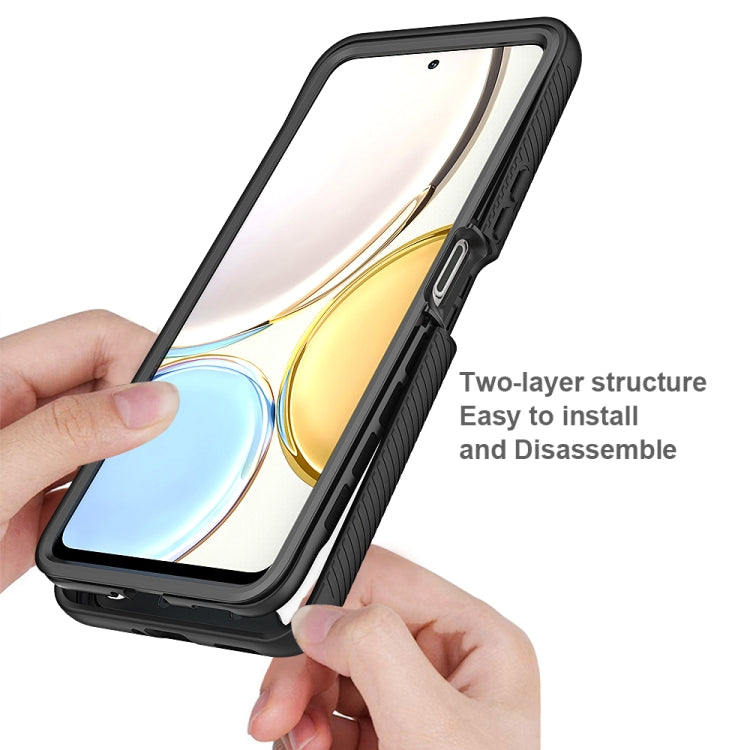 Estuche híbrido a prueba de golpes para Honor X9 4G 5G y Magic4 Lite (Negro)