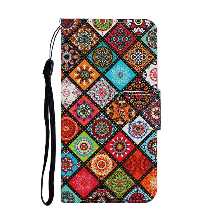 Para Samsung Galaxy S23+ 5G Estuche de teléfono de cuero con patrón de dibujo coloreado (estilo étnico)