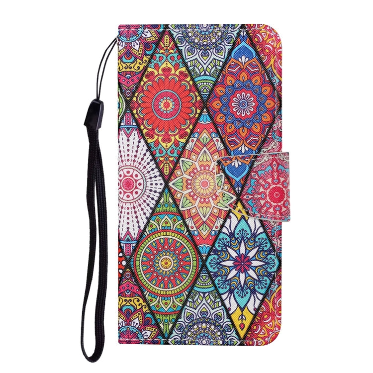 Para Samsung Galaxy S23 Ultra 5G Estuche para teléfono de cuero con patrón de dibujo coloreado (tótem de diamante)