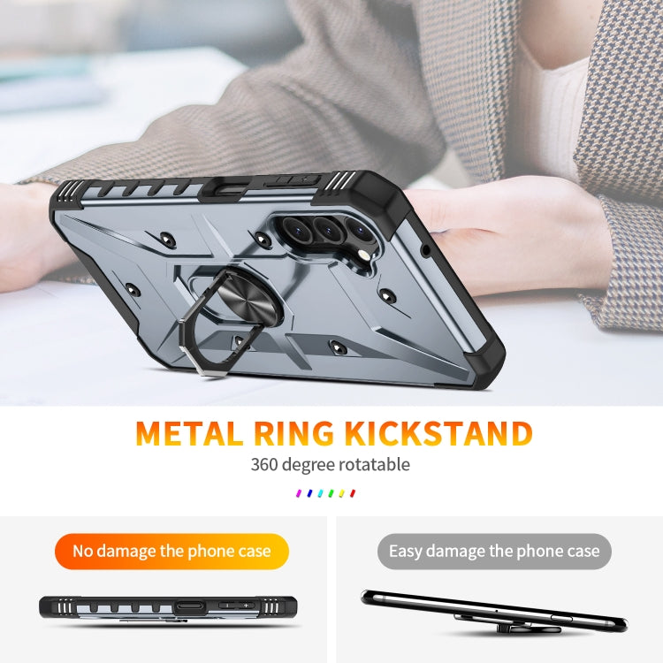 Para Samsung Galaxy A14 5G Ring Holder Phone Case (Gris)