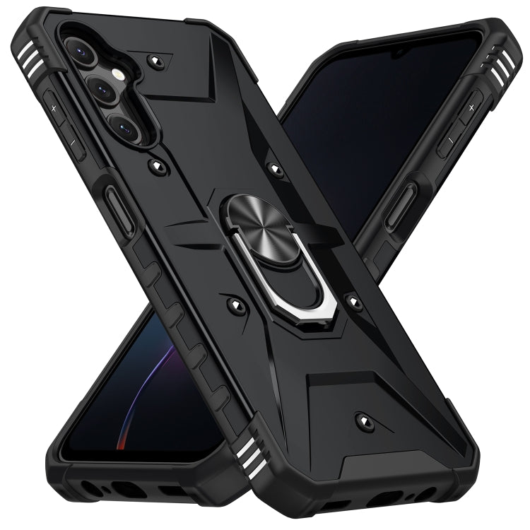 Para Samsung Galaxy A14 5G Ring Holder Phone Case (Negro)
