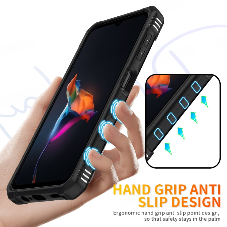 Para Samsung Galaxy A14 5G Ring Holder Phone Case (Negro)