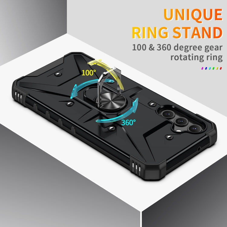 Para Samsung Galaxy A14 5G Ring Holder Phone Case (Negro)