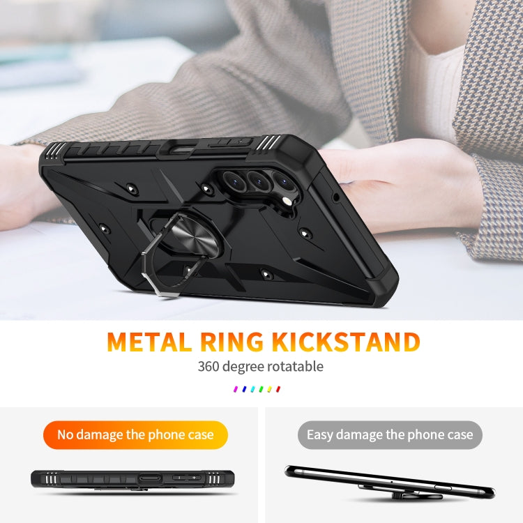 Para Samsung Galaxy A14 5G Ring Holder Phone Case (Negro)