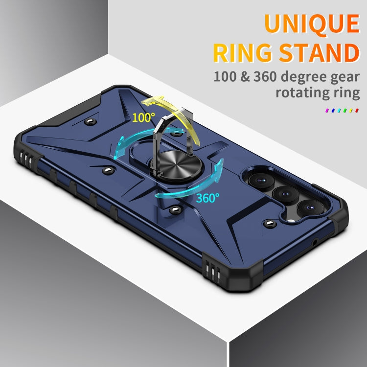 Para Samsung Galaxy S23 5G Ring Holder Phone Case (Azul)