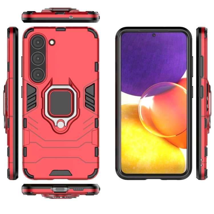 Para Samsung Galaxy S23 5G Soporte de anillo magnético PC + TPU Funda para teléfono (Rojo)