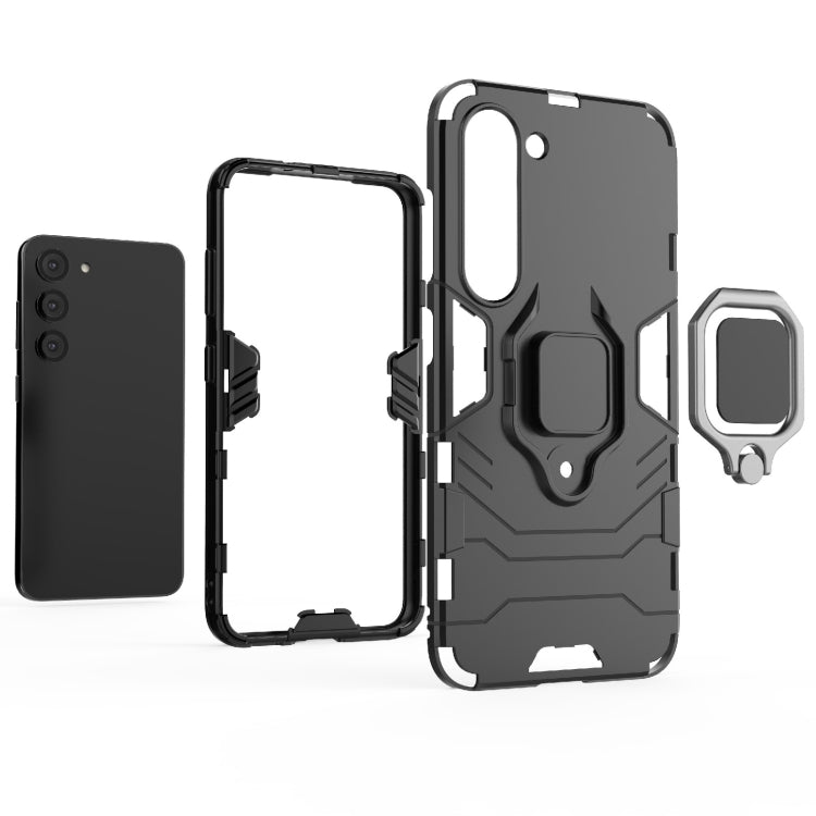 Para Samsung Galaxy S23 5G Soporte de anillo magnético PC + TPU Funda para teléfono (Rojo)