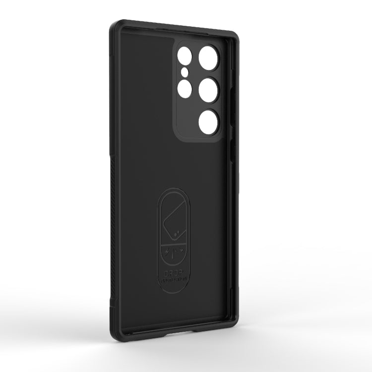 Para Samsung Galaxy S23 Ultra 5G Magic Shield TPU + Estuche para teléfono de franela (Gris)
