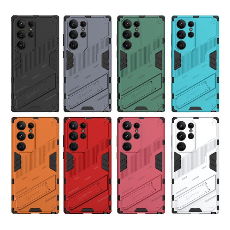 Para Samsung Galaxy S23 Ultra 5G Punk Armor 2 en 1 PC + TPU Funda para teléfono a prueba de golpes con soporte invisible (Negro)