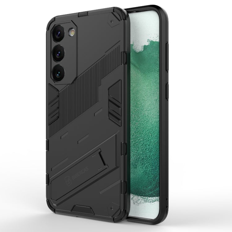 Para Samsung Galaxy S23+ 5G Punk Armor 2 en 1 PC + TPU Funda para teléfono a prueba de golpes con soporte invisible (Negro)