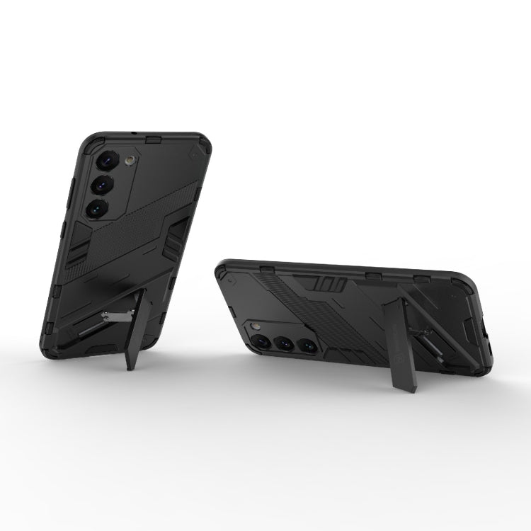 Para Samsung Galaxy S23+ 5G Punk Armor 2 en 1 PC + TPU Funda para teléfono a prueba de golpes con soporte invisible (Negro)