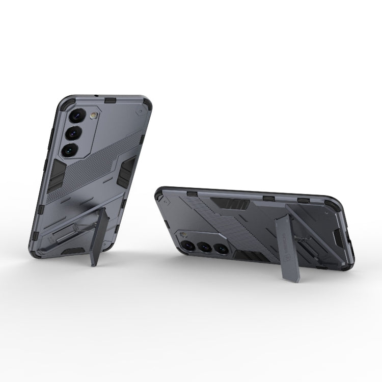 Para Samsung Galaxy S23+ 5G Punk Armor 2 en 1 PC + TPU Funda para teléfono a prueba de golpes con soporte invisible (Gris)