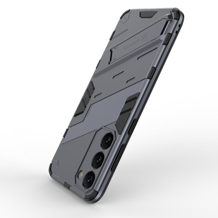 Para Samsung Galaxy S23+ 5G Punk Armor 2 en 1 PC + TPU Funda para teléfono a prueba de golpes con soporte invisible (Gris)