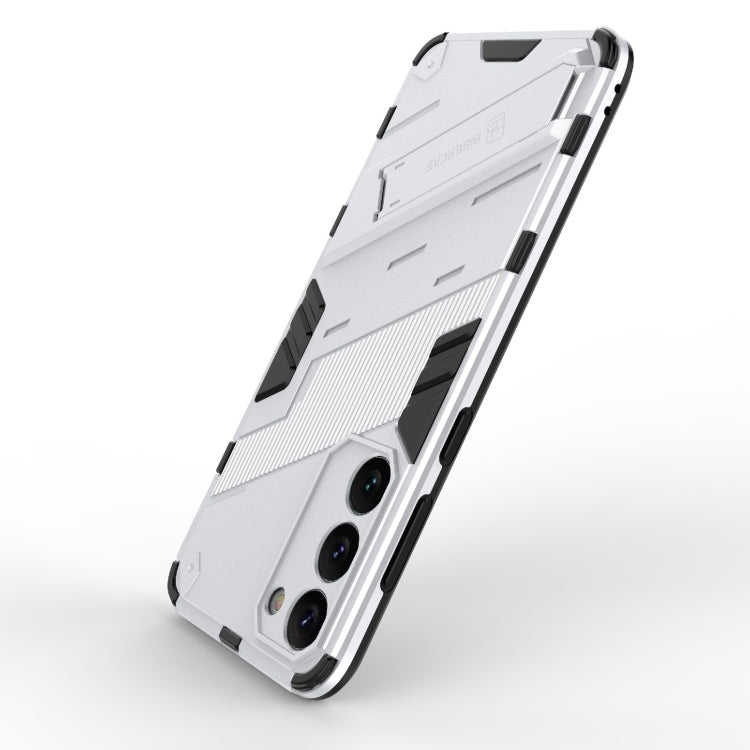 Para Samsung Galaxy S23+ 5G Punk Armor 2 en 1 PC + TPU Funda para teléfono a prueba de golpes con soporte invisible (Blanco)