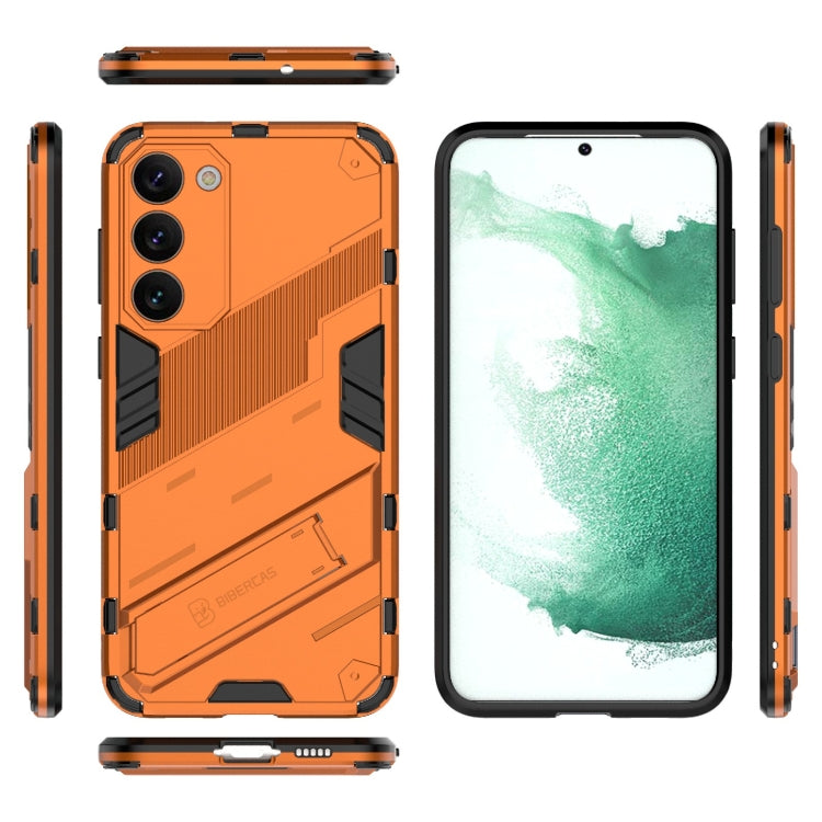 Para Samsung Galaxy S23+ 5G Punk Armor 2 en 1 PC + TPU Funda para teléfono a prueba de golpes con soporte invisible (naranja)