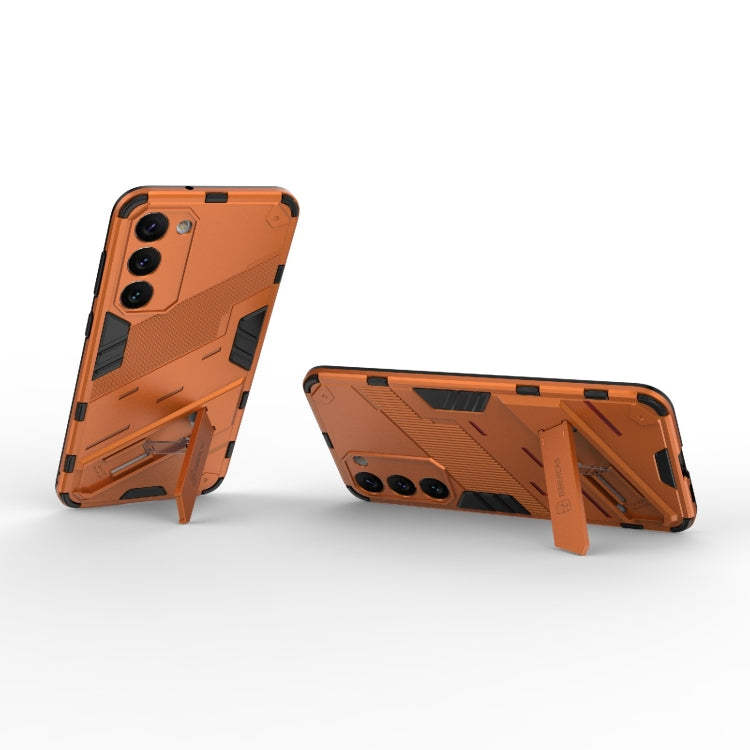 Para Samsung Galaxy S23+ 5G Punk Armor 2 en 1 PC + TPU Funda para teléfono a prueba de golpes con soporte invisible (naranja)