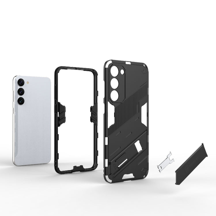 Para Samsung Galaxy S23+ 5G Punk Armor 2 en 1 PC + TPU Funda para teléfono a prueba de golpes con soporte invisible (Gris)