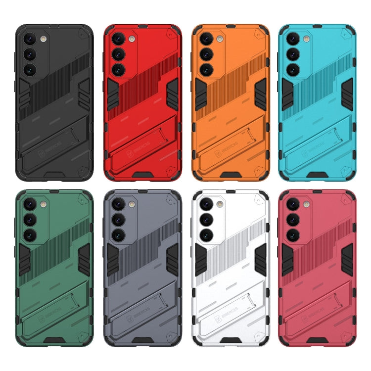 Para Samsung Galaxy S23+ 5G Punk Armor 2 en 1 PC + TPU Funda para teléfono a prueba de golpes con soporte invisible (naranja)