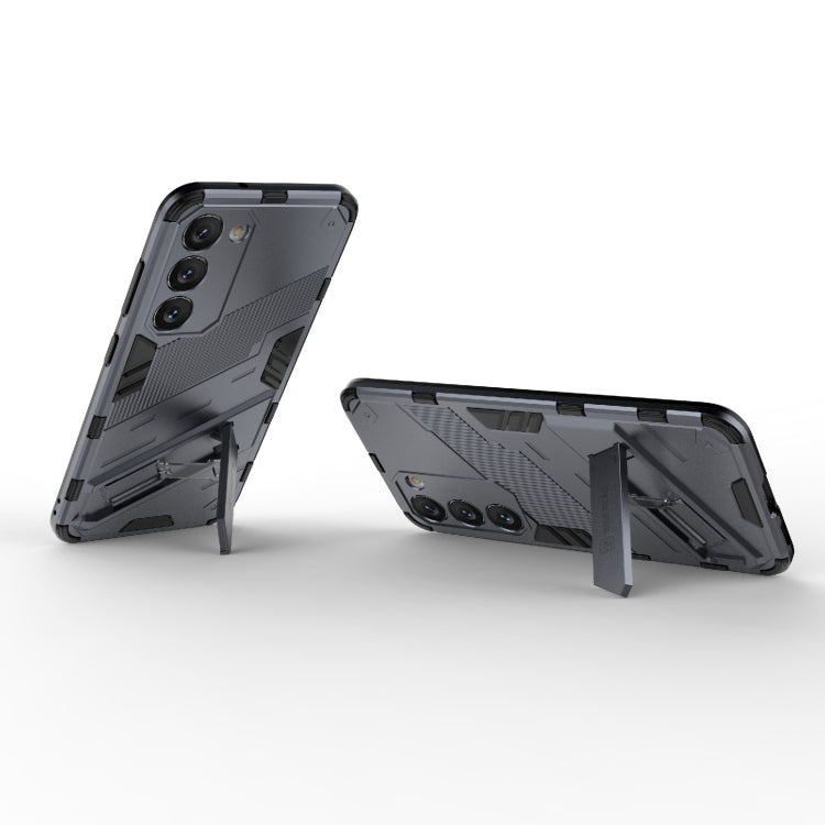 Para Samsung Galaxy S23 5G Punk Armor 2 en 1 PC + TPU Funda para teléfono a prueba de golpes con soporte invisible (Gris)