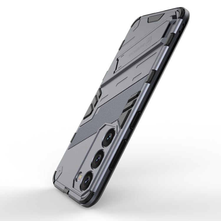 Para Samsung Galaxy S23 5G Punk Armor 2 en 1 PC + TPU Funda para teléfono a prueba de golpes con soporte invisible (Gris)