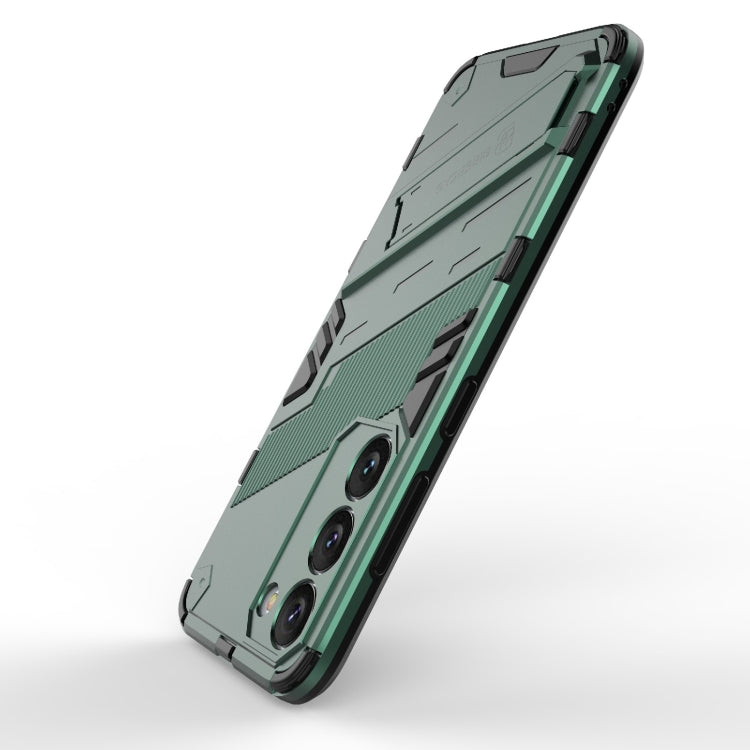 Para Samsung Galaxy S23 5G Punk Armor 2 en 1 PC + TPU Funda para teléfono a prueba de golpes con soporte invisible (Verde)