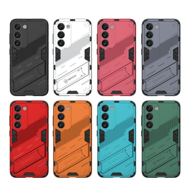 Para Samsung Galaxy S23 5G Punk Armor 2 en 1 PC + TPU Funda para teléfono a prueba de golpes con soporte invisible (Rojo)