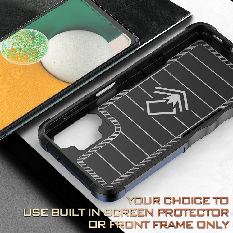 Para Samsung Galaxy M13 / A13 Funda antideslizante para teléfono con armadura a prueba de golpes (verde menta)