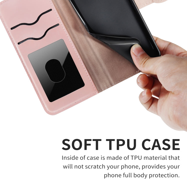 Para Samsung Galaxy S23 5G Life Tree Relieve Patrón Funda de cuero para teléfono (Oro rosa)