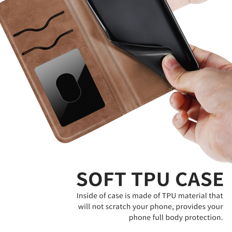 Para Samsung Galaxy S23 5G Life Tree Relieve Patrón Funda de cuero para teléfono (Marrón)