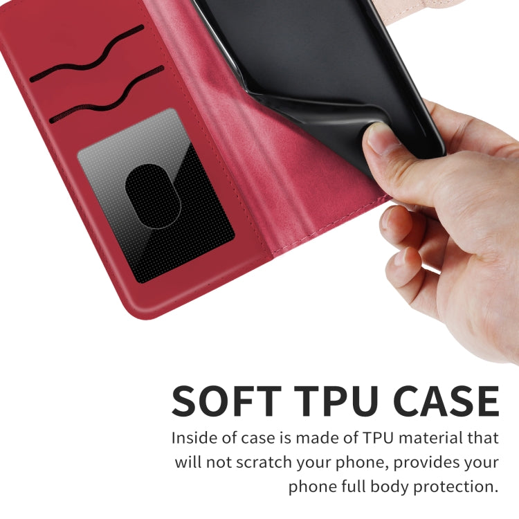 Para Samsung Galaxy S23 Ultra 5G Life Tree Relieve Patrón Funda de cuero para teléfono (Rojo)